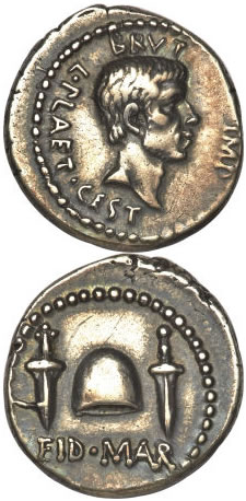 Click to See if There's a Larger Image! Ides-Of-March-Coin-Celebrating-Caesar's-Assassination
